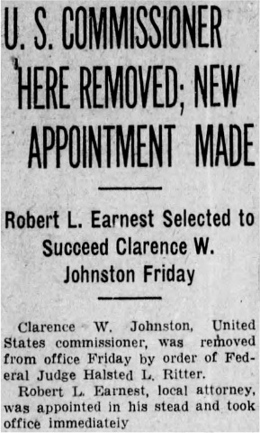 1929 R L Earnest Commissioner Thumbnail